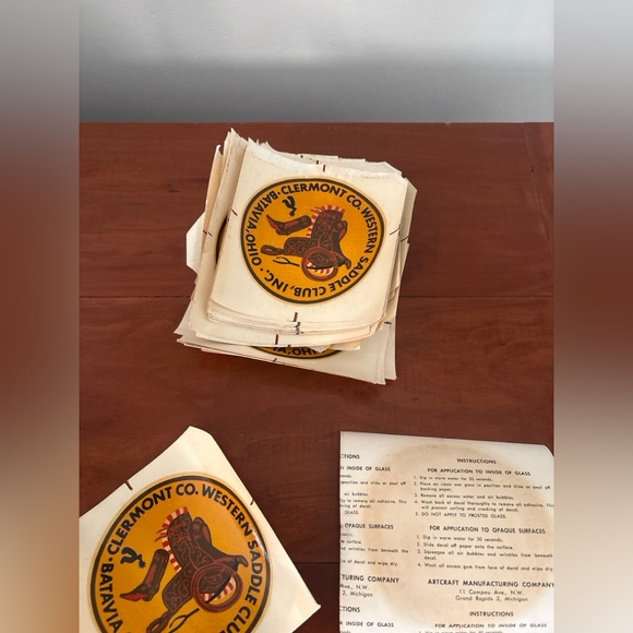 Vintage Western Saddle Club Water Slide Decals Lot of 45 NOS Ohio - Picture 3 of 4